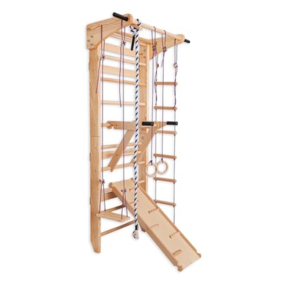 Swedish Ladder Wall Bars with  - مراجعة Gymnastic Ring Wood وسعره