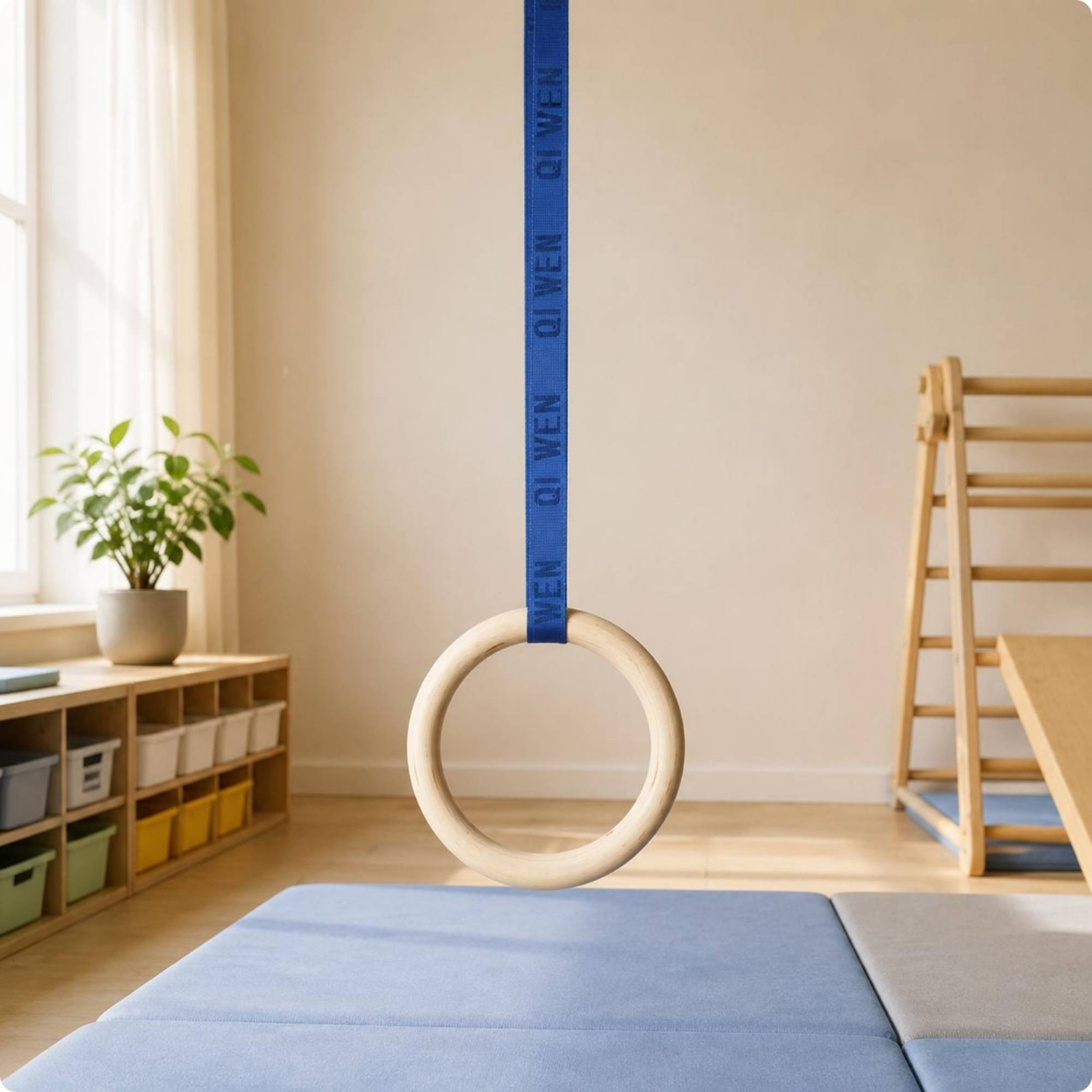 Wooden Gym Rings Woven Strappi - مراجعة Gymnastic Ring Wood وسعره
