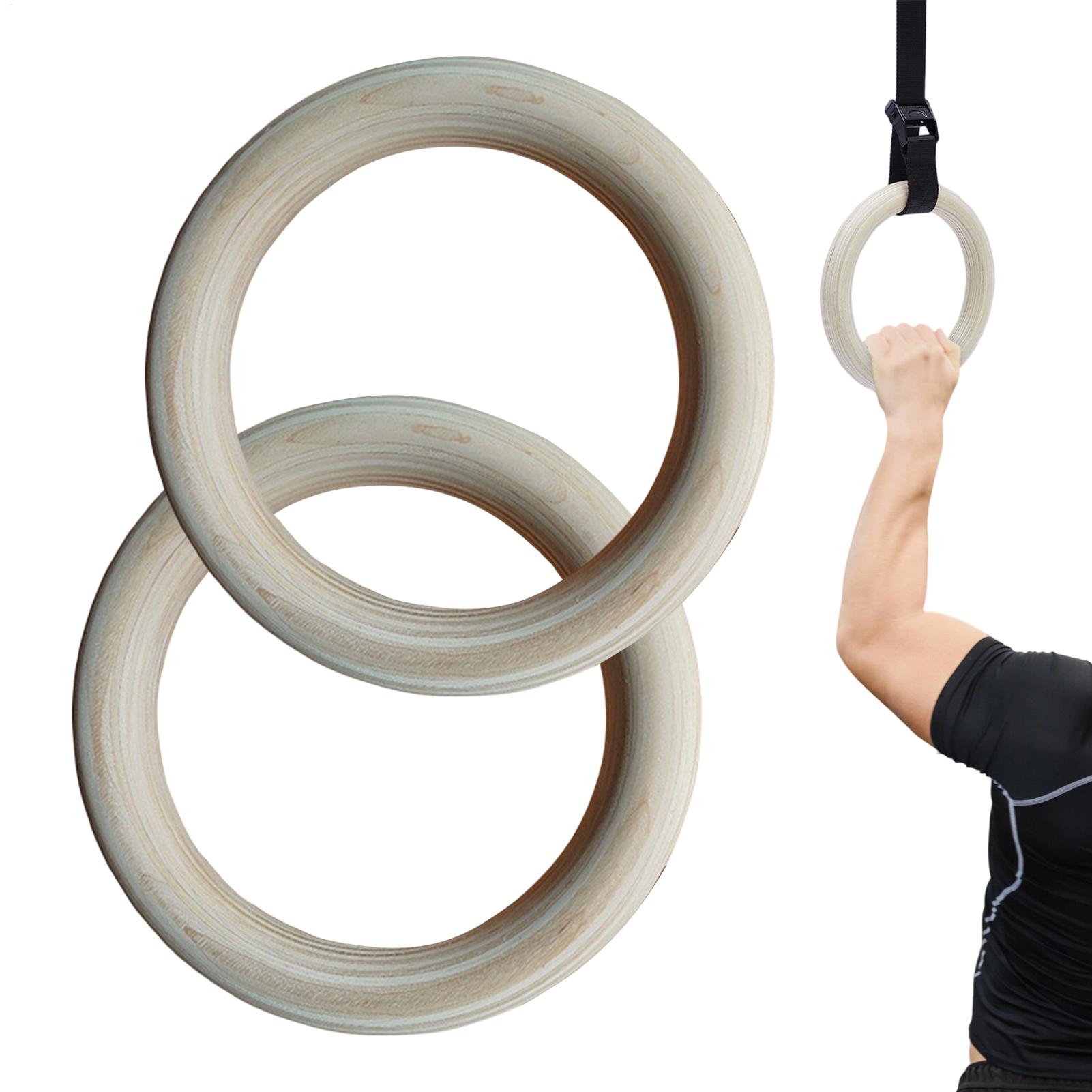 2Pcs/Pairs Wooden Portable Gym - مراجعة Gymnastic Ring Wood وسعره