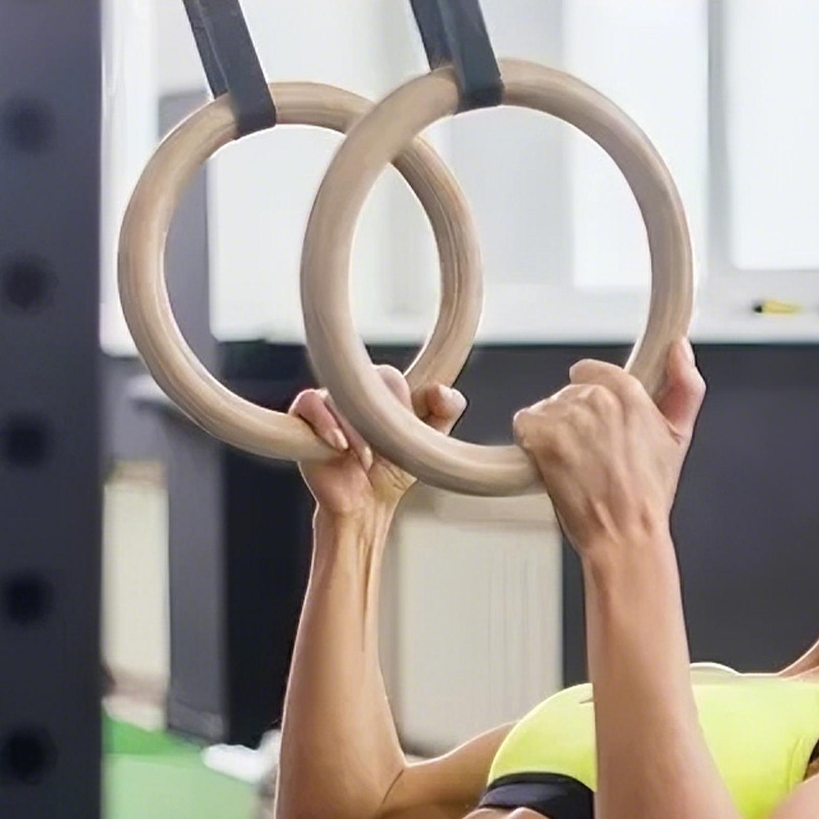2Pcs/Pairs Wooden Portable Gym - مراجعة Gymnastic Ring Wood وسعره