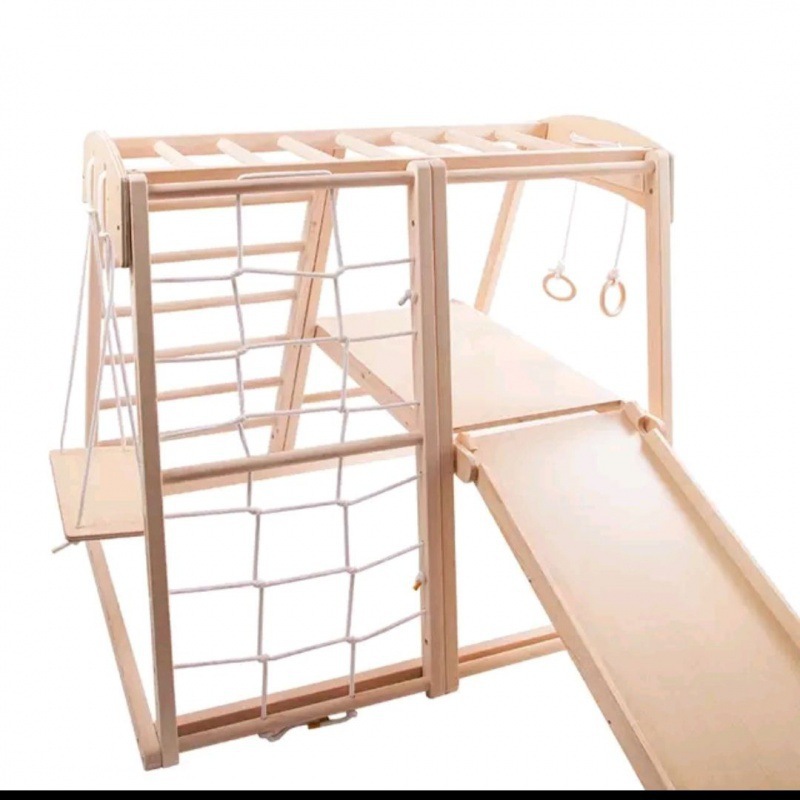 Indoor Playground Montessori B - مراجعة Gymnastic Ring Wood وسعره