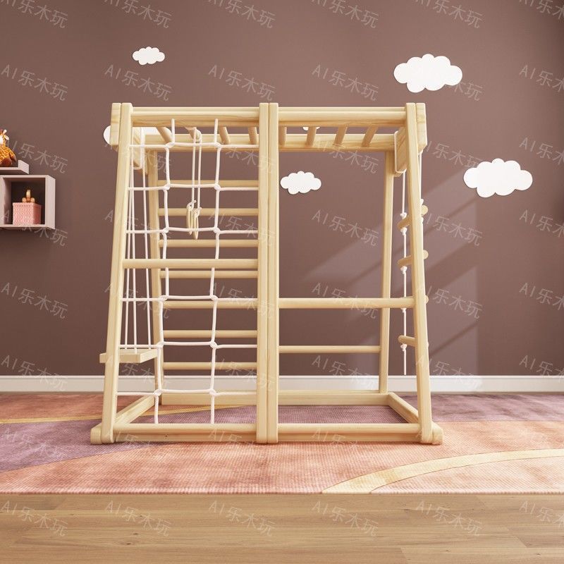 Indoor Playground Montessori B - مراجعة Gymnastic Ring Wood وسعره