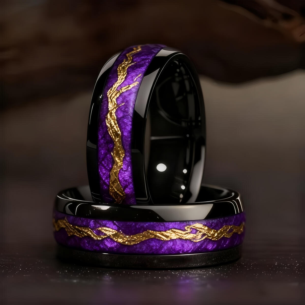 Fashion Black Men Stainless St - مراجعة Gymnastic Ring Wood وسعره