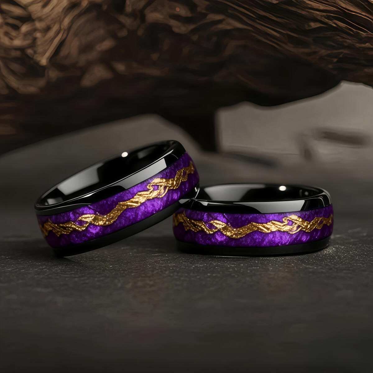 Fashion Black Men Stainless St - مراجعة Gymnastic Ring Wood وسعره
