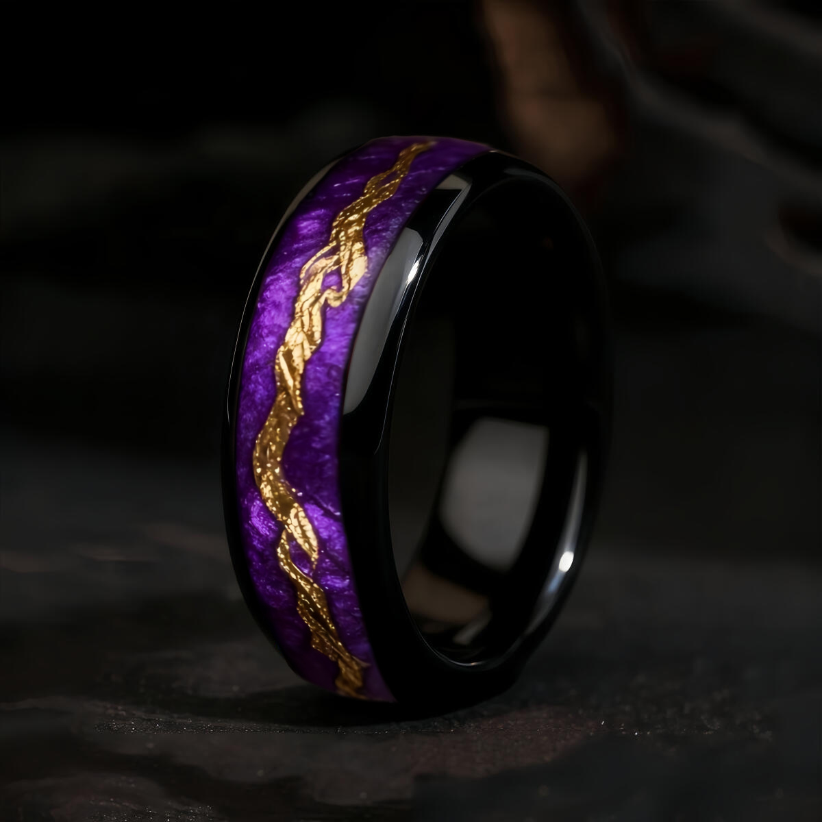 Fashion Black Men Stainless St - مراجعة Gymnastic Ring Wood وسعره