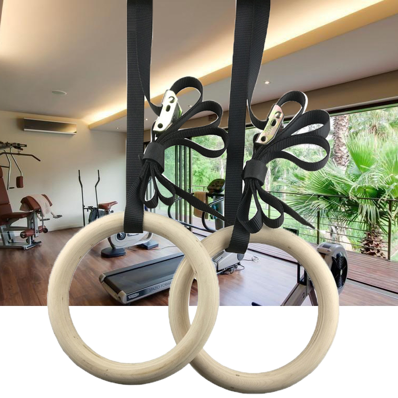 Fitness Gymnastic Rings with A - مراجعة Gymnastic Ring Wood وسعره