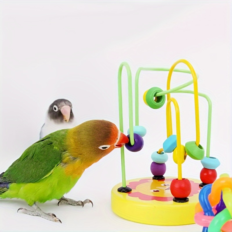 Bird Training Toy Supplies Lov - مراجعة Gymnastic Ring Wood وسعره