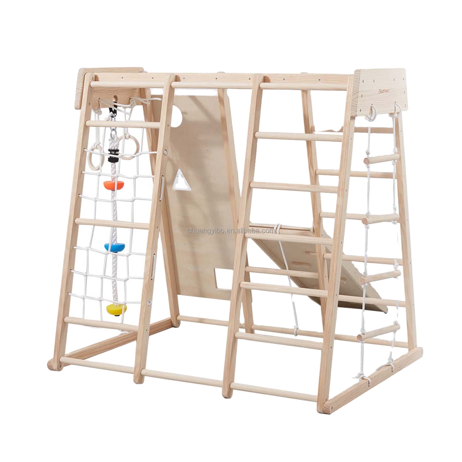 Indoor Playground Jungle Gym T - مراجعة Gymnastic Ring Wood وسعره