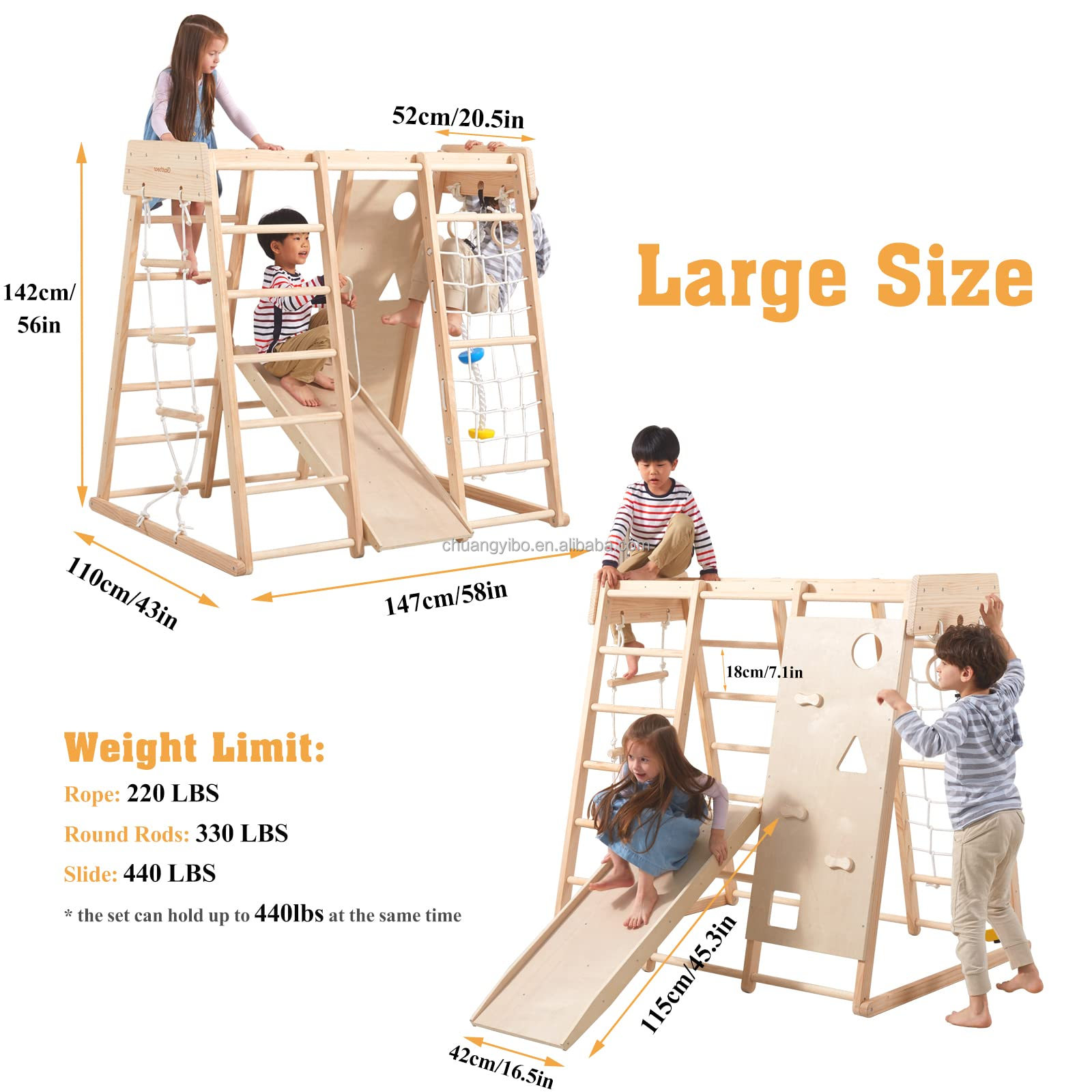Indoor Playground Jungle Gym T - مراجعة Gymnastic Ring Wood وسعره