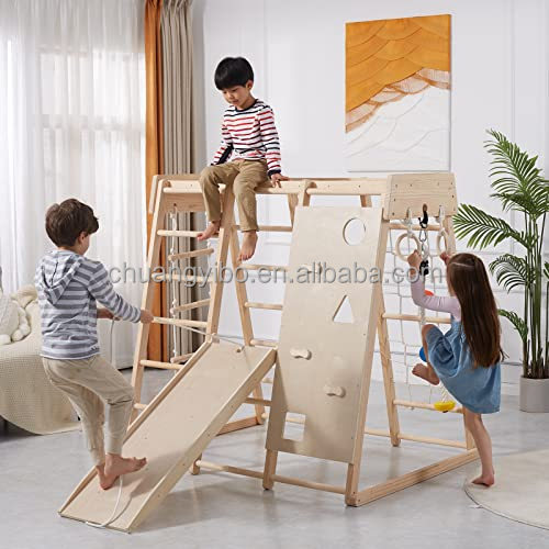 Indoor Playground Jungle Gym T - مراجعة Gymnastic Ring Wood وسعره