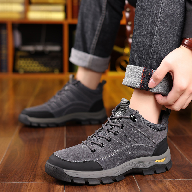 Men Winter Leather Shoes Warm  - مراجعة Crossfit Outdoor وسعره
