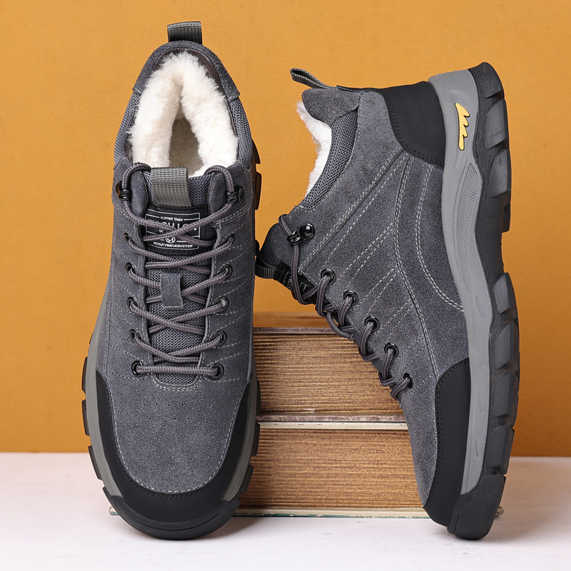 Men Winter Leather Shoes Warm  - مراجعة Crossfit Outdoor وسعره