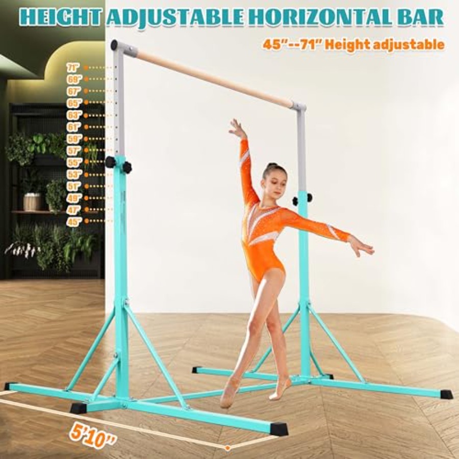 Gymnastics Bar for home gym tr - مراجعة Gymnastic Ring Wood وسعره